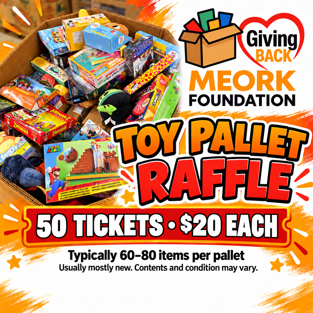 Raffle: Toy Pallet -Only 50 Tickets!-
